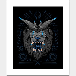 Lion Devil Zodiac Demon Monster Posters and Art